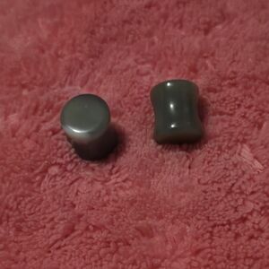 *Grey Natural Agate Stone Plugs